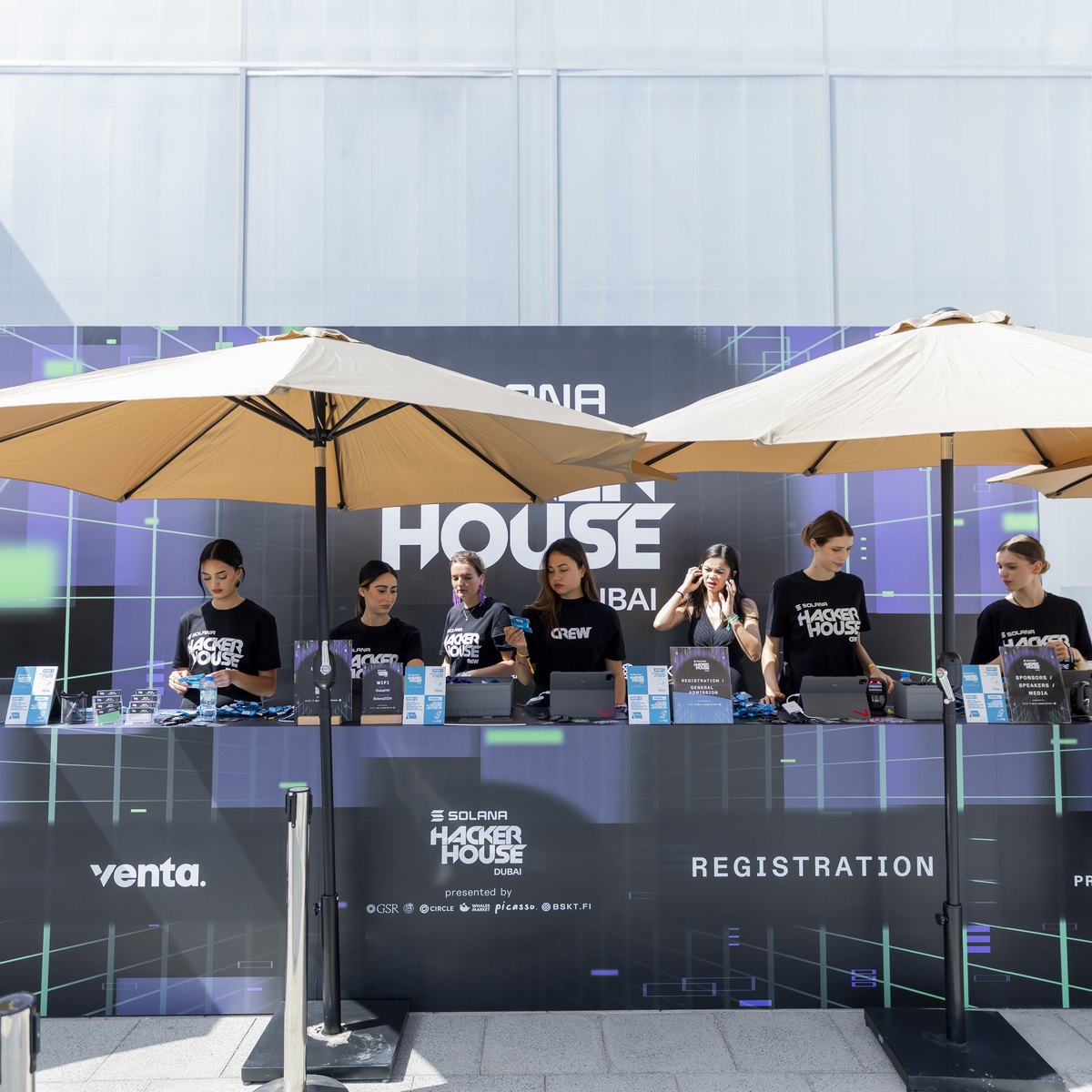 Delegate registration and accreditation desk