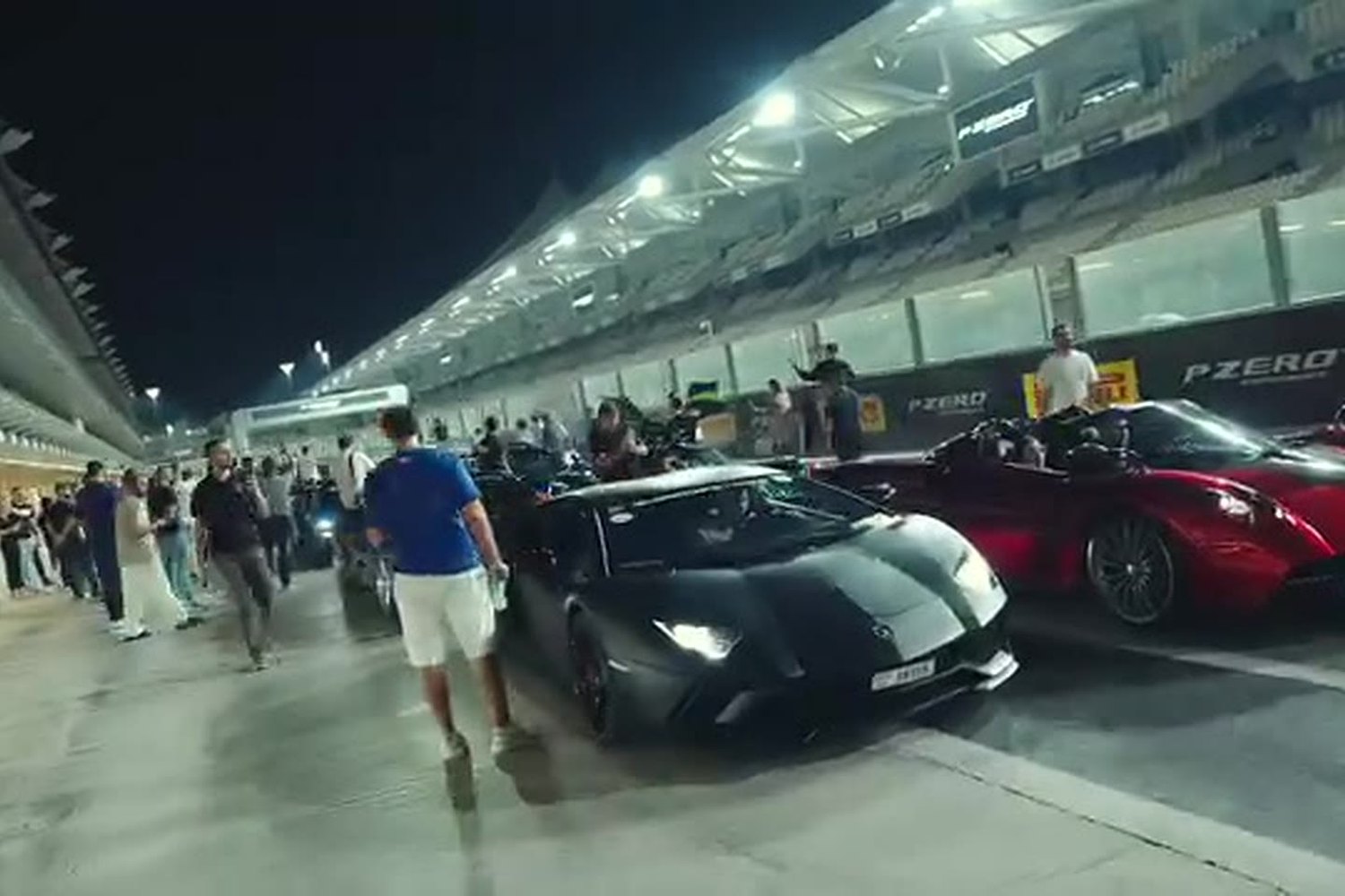 Brand activation on the pit lane at Yas Marina Circuit